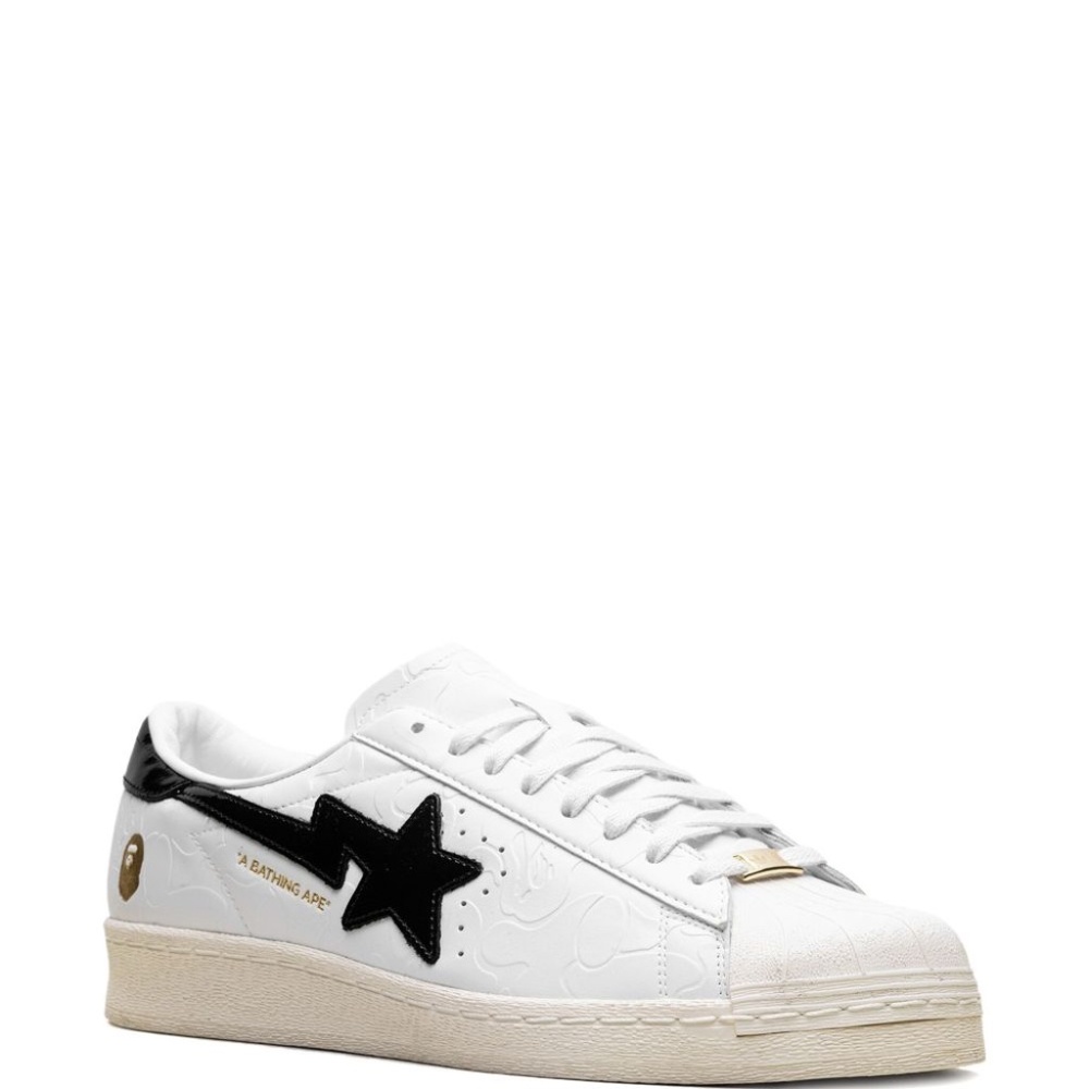 Adidas BAPE x Superstar "White Black" Sneakers Size 7 New in Box